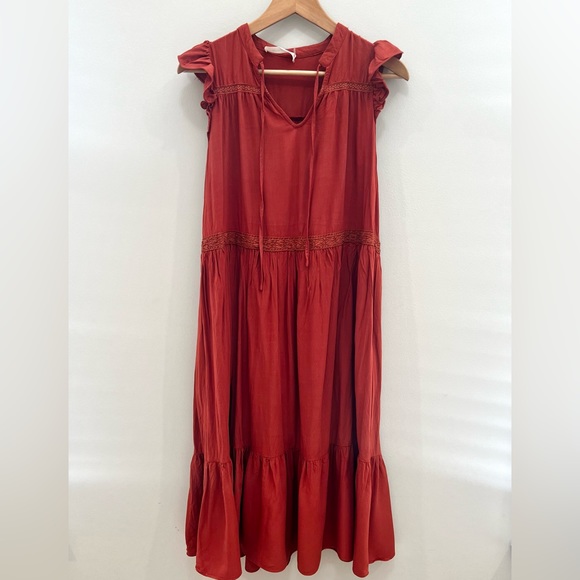 Mustard Seed Rust Midi Dress size S - Picture 1 of 13